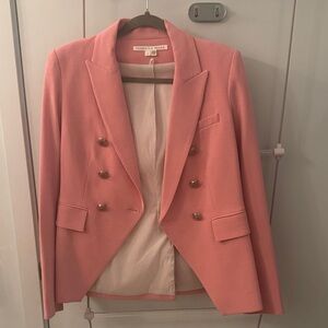 Veronica Beard coral pink dickey blazer